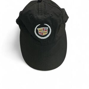 Cadillac Embroidered Logo Baseball Cap Black Adjustable Mens